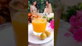 Sonam Bajwa's SECRET to Glowing Skin and Hair with Amla Juice!💅🏻🥤#food#easyrecipe#shorts#trending