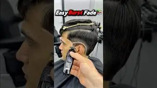 EASY BURST FADE TUTORIAL!🔥 #barber #barbershop #fade #belgiumbarber #losangeles #hairstyle #haircut