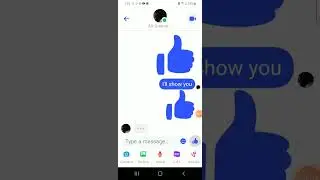 How to make a big thumbs up in messenger kids