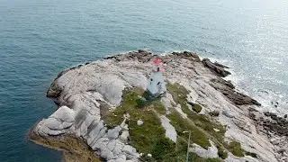 Terence Bay Lighthouse, Nova Scotia, Canada #aerialphotography
