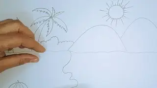 How to draw summer season drawing 🌻🌼 | गर्मी का एक सुंदर चित्र 