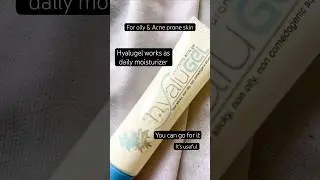 Hyalugel Hyaluronic Gel  for oily & acne prone skin Review,✅#skincare #acnetreatment#hyaluronicacid