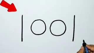 Mahatma Gandhi Drawing Very Easy |How To Turn Number 1001 Into Mahatma Gandhi | Gandhi Jayanti |