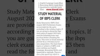 Syllabus for Banking Exams #sbipo #statebankofindia #ibpsclerk #ibpsexams #sbiclerk #short #shorts