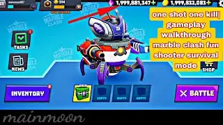 One shot one kill|🎮gameplay walkthrough marble clash fun shooter🔫 survival mode