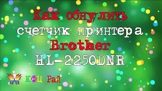 Как обнулить счетчик принтера Brother HL-2250DNR?