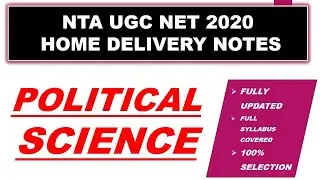 Political Science study material Home delivery ugc net 2020
