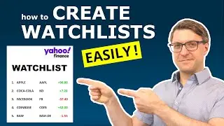How to CREATE WATCHLISTS EASILY with Yahoo Finance