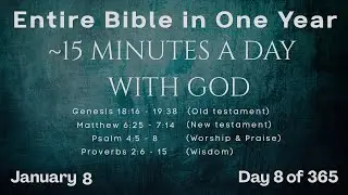 January 8 - Entire Bible in One Year (~15 min/day audio) | Bible Global 365