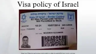 Visa policy of Israel