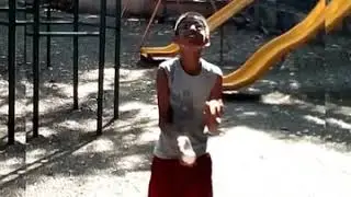 Juggling with 4 balls practice in garden at fresh morning # juggling India