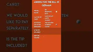 Asking for the Bill in German! 💸🍽️ Essential Restaurant Phrases A1-A2