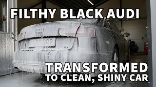 SATISFYING Wash of a NEGLECTED Black Audi A6