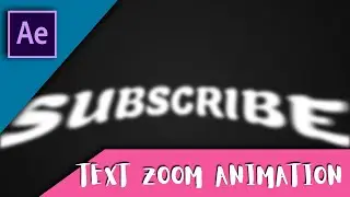 How To Make Text Zoom Animation Simple & Easy - After Effects CC