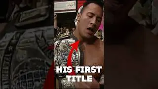 The Rock's FIRST title reign  #wwe #wrestling #shorts