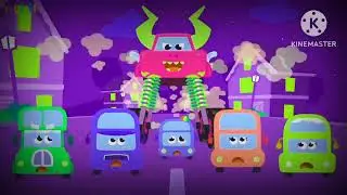 The car show with graphics,colorful effects 