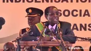 Robert Mugabe attends Zimbabwe independence celebrations
