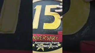 anniversary frame art in MDF circle