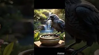 Clever Crow&rsquo;s Trick to Get Water &ndash; Animated Short#shorts#viralvideo#motivation#cartoon#shortfilm