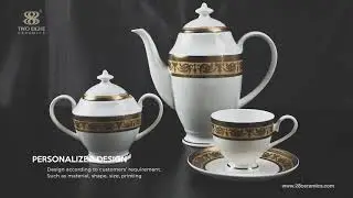 Two Eight Ceramics Decals Ceramic Tableware Sets For Hotel Catering China Factory Wholesale