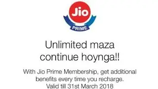 Jio prime membership in 1 April 2018
