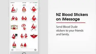 iMessage Stickers for the  NZ Blood Service Donor Ap‪p