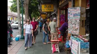 [4K] Explore the bustling amulets streets of Tha Phra Chan in Bangkok