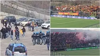 Derby Teramo-Giulianova: lancio di petardi tra tifoserie & lo spataccolo delle curve , 18/01/2026