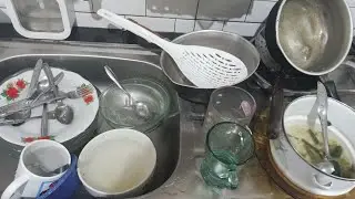 Quiet Dishwashing Routine | Calm Kitchen Sounds (No Talking) ) 