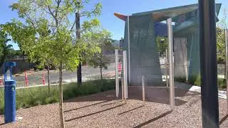 Koolfog Misting Poles at Dumke Arts Plaza