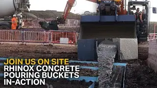 JOIN US ON SITE - Rhinox Concrete Pouring Buckets In-Action (& the BEST features)