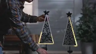 Metal Tree Garden Stakes with Chasing Lights (GSM29LZ26)