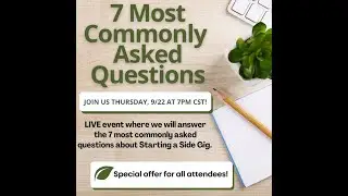 Sneak Peek to a Side Gig Live Q&A Sept 22 2022