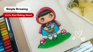 How to draw Little Red Riding Hood