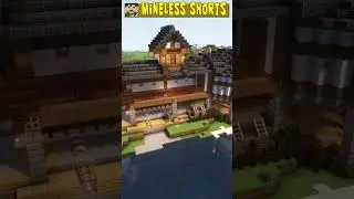Medieval Lumbermill House Build Timelapse (full shaders) #shorts #minecraft