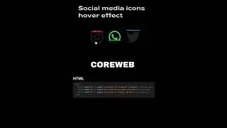 How to Design Eye-Catching Social Media Icons Hover Effect? #shorts #coreweb.
