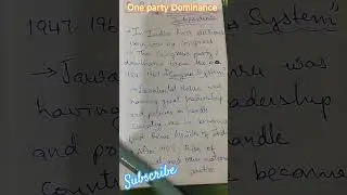 One party Dominance #trending #subscribe #class10th #social #dominance #shorts