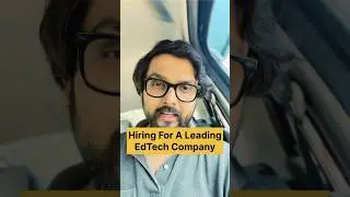 Job Alert | Hiring For A Leading Edtech Company | Sales Executive | Sr Executive #viral #hiringnow
