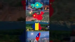 China vs Taiwan vs Romania vs Kazakhstan #viral #maps #europe #geography