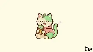 MIDI Cat Music #008 &ndash; Minty Style 🍃 | Calm & Refreshing Pixel BGM for Cozy Days