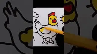 Hen drawing easy|| How to draw hen|| #hen #chicken #shorts #viral #trending #how