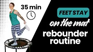 35 Minute Low Impact Rebounder Workout 122 BPM | Mini Trampoline for Lymphatic Drainage
