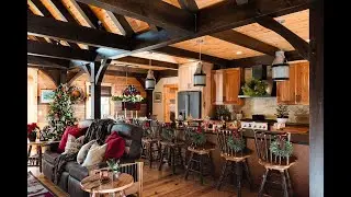 Christmastime: Timber Frame Home by Timberhaven