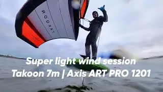 Light Wind Wingfoiling with Axis ART PRO 1201 | Smooth Sailing for 100 kg Rider on Takoon Glide V2