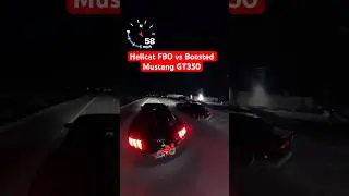 Hellcat FBO vs Boosted Mustang GT350! #hellcat #mustang