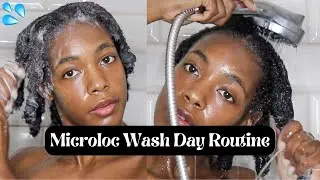MICROLOC WASH DAY ROUTINE | Step-By-Step Detailed Tutorial | How to braid and band