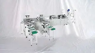Disposable medical masks making production line for Mid-east customer آلة تصنيع أقنعة الوجه الجراحية