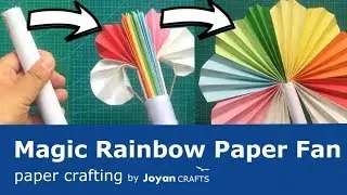 Build Magic rainbow paper fan from paper