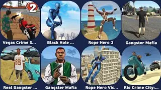 Real Gangster Crime,Vegas Crime Simulator,Rope Hero 3,Stone Giant,Rio Crime City Mafia Gangster