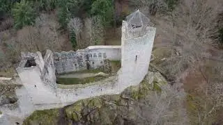 Vue aérienne du Château du Bernstein